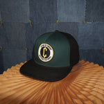 OSFA - Vintage Y2K Captain Fin Hats embroider patch baseball - Green - OSFA