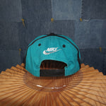 OSFA - Vintage Y2K Nike Hats embroider swoosh panel hat - Black - OSFA