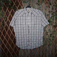 XL - Vintage Y2K American Rag Shirts plaid button essential - White - XL