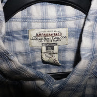 XL - Vintage Y2K American Rag Shirts plaid button essential - White - XL