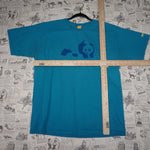 L - Vintage Y2K Enjoi T-Shirts panda logo essential 00s - Blue - L