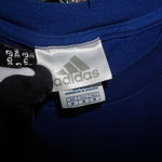 M - Vintage Y2K Adidas T-Shirts kansas jayhawks university - Blue - M