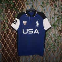 XL - Vintage Y2K Polo Ralph Lauren Shirts usa embroider big - Blue - XL