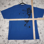 XL - Vintage Y2K Volcom T-Shirts paint splatter surf - Blue - XL