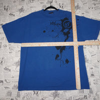 XL - Vintage Y2K Volcom T-Shirts paint splatter surf - Blue - XL