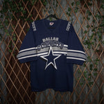 L - Vintage Y2K Nfl T-Shirts dallas cowboys team rated - Blue - L