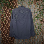 M - Vintage Y2K Apt.9 Shirts apt button grunge double sided - Blue - M