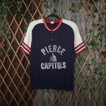 L - Vintage Y2K American Vintage T-Shirts pierce capitols - Blue - L