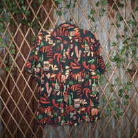 L - Vintage Y2K Big Dogs Shirts tabasco peppers aop button - Red - L
