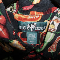 L - Vintage Y2K Big Dogs Shirts tabasco peppers aop button - Red - L