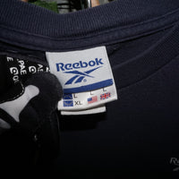 L - Vintage Y2K Reebok T-Shirts essential embroider chest - Blue - L