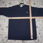 L - Vintage Y2K Reebok T-Shirts essential embroider chest - Blue - L