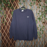 L - Vintage Y2K Reebok T-Shirts essential embroider chest - Blue - L