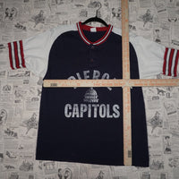 L - Vintage Y2K American Vintage T-Shirts pierce capitols - Blue - L