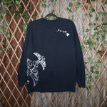 Vintage Y2K American Vintage T-Shirts hawaii tribal pattern - Blue