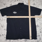 XL - Vintage Y2K Dickies Shirts embroider patch workwear - Blue - XL