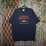 XXL - Vintage Y2K Lee T-Shirts denver nuggets nba embroider - Blue - XXL