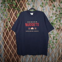 XXL - Vintage Y2K Lee T-Shirts denver nuggets nba embroider - Blue - XXL