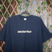 XL - Vintage Y2K Anchor Blue T-Shirts double sided live - XL