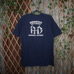 L - Vintage Y2K Harley-davidson T-Shirts flame shadow logo - Blue - L