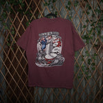 XL - Vintage Y2K Homies T-Shirts 1990s double sided chicano - Red - XL