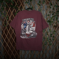 XL - Vintage Y2K Homies T-Shirts 1990s double sided chicano - Red - XL