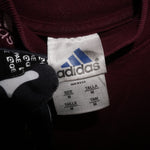 M - Vintage Y2K Adidas T-Shirts mock neck embroider collar - Red - M