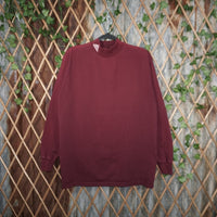 M - Vintage Y2K Adidas T-Shirts mock neck embroider collar - Red - M