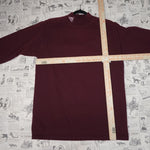 M - Vintage Y2K Adidas T-Shirts mock neck embroider collar - Red - M