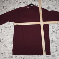 M - Vintage Y2K Adidas T-Shirts mock neck embroider collar - Red - M