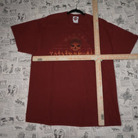 XL - Vintage Y2K Harley-davidson T-Shirts skull flame house - Red - XL