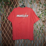 XL - Vintage Y2K Hurley T-Shirts double sided essential surf - Red - XL