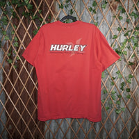 XL - Vintage Y2K Hurley T-Shirts double sided essential surf - Red - XL