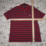 XL - Vintage Y2K Chaps Shirts ralph lauren stripe polo - Red - XL