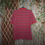 XL - Vintage Y2K Chaps Shirts ralph lauren stripe polo - Red - XL