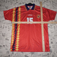 XL - Vintage Y2K Adidas T-Shirts originals spain 1994 home - Red - XL
