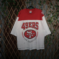 L - Vintage Y2K Nutmeg T-Shirts san francisco 49ers niners - White - L