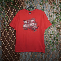 L - Vintage Y2K Harley-davidson T-Shirts motorcycle double - Red - L
