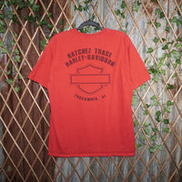 L - Vintage Y2K Harley-davidson T-Shirts motorcycle double - Red - L