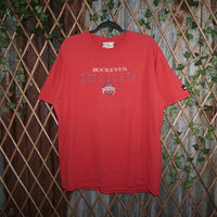 L - Vintage Y2K Puma T-Shirts ohio state buckeyes embroider - Red - L