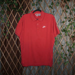 L - Vintage Y2K Nike Shirts embroider chest hit polo - Red - L