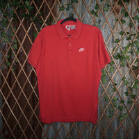L - Vintage Y2K Nike Shirts embroider chest hit polo - Red - L