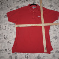 L - Vintage Y2K Nike Shirts embroider chest hit polo - Red - L