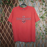 L - Vintage Y2K Harley Davidson T-Shirts washington dc skull - Red - L