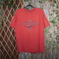 L - Vintage Y2K Harley Davidson T-Shirts washington dc skull - Red - L