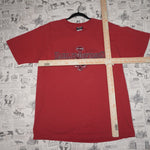 L - Vintage Y2K Harley Davidson T-Shirts washington dc skull - Red - L