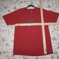 L - Vintage Y2K Harley Davidson T-Shirts washington dc skull - Red - L