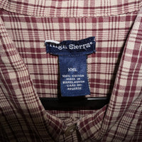 XXL - Vintage Y2K High Sierra Shirts plaid checker button - Beige - XXL