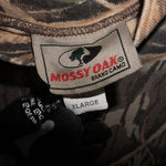 XL - Vintage Y2K Mossy Oak T-Shirts realtree mock neck - Beige - XL