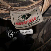 XL - Vintage Y2K Mossy Oak T-Shirts realtree mock neck - Beige - XL